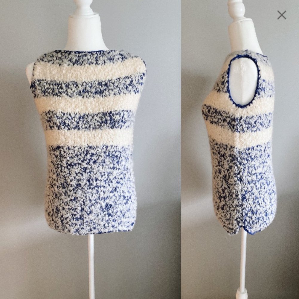 Vintage Italian-Made Sleeveless Sweater Vest